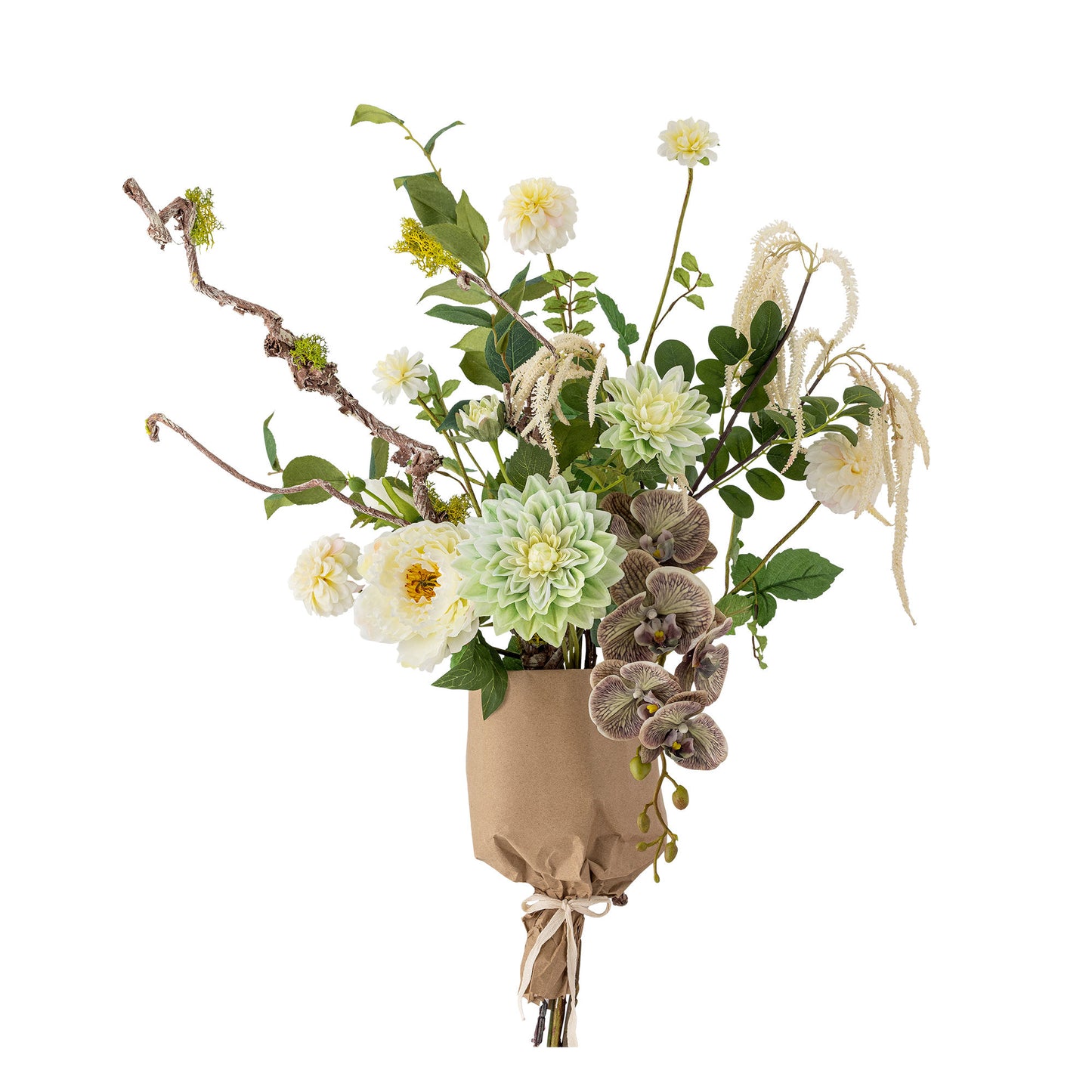 Rise buket 40xH109 cm i kunstige blomster – hvid dekorationsbuket fra Bloomingville