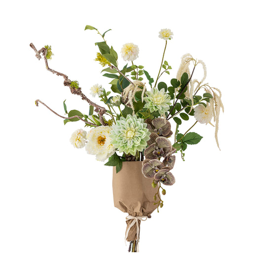Rise buket 40xH109 cm i kunstige blomster – hvid dekorationsbuket fra Bloomingville