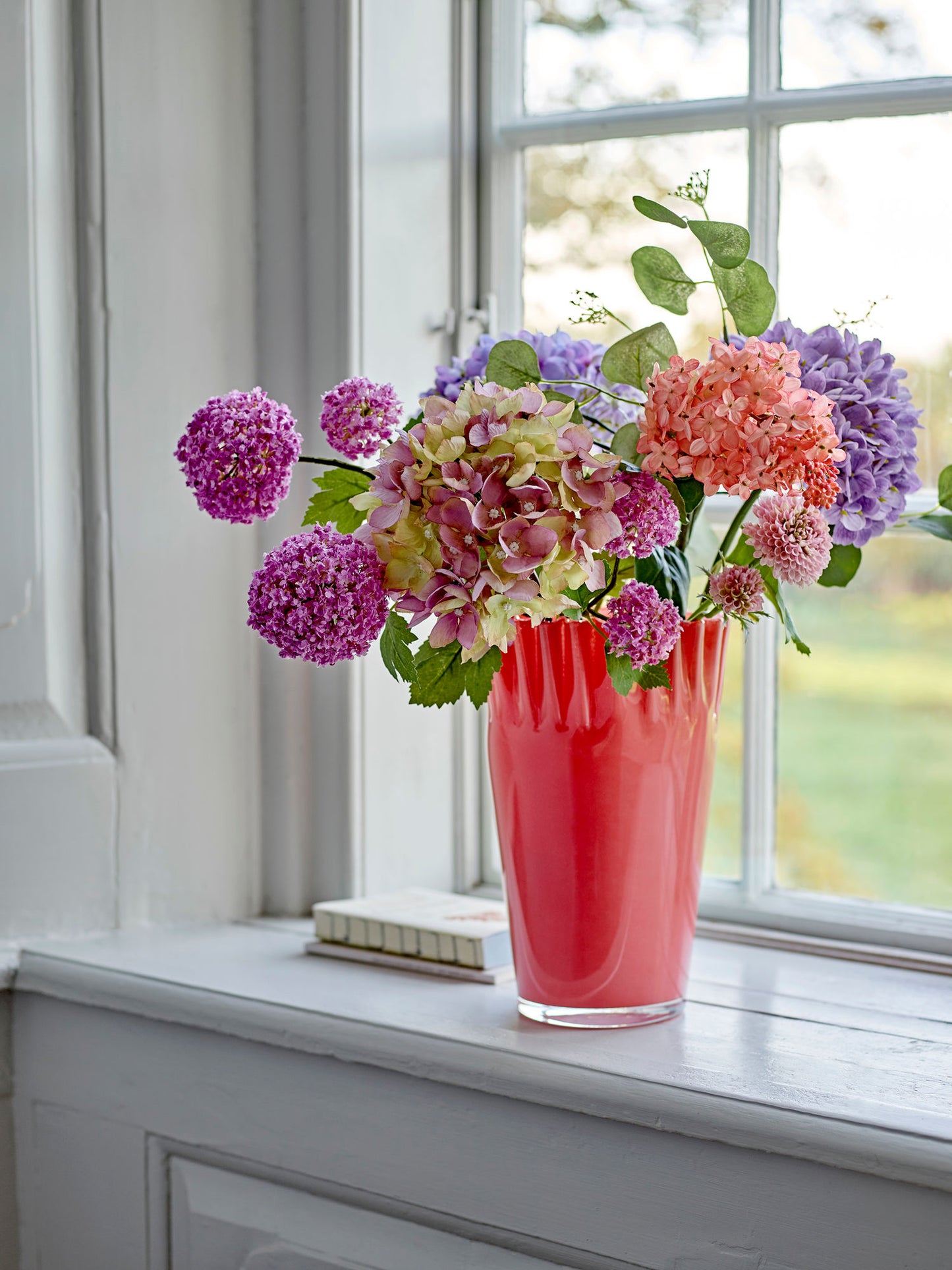 Edge buket 30xH80 cm i kunstige blomster – lilla dekorationsbuket fra Bloomingville