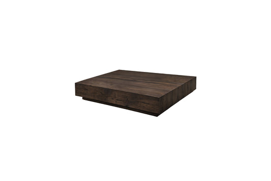 York Sofabord i Mocca MDF – Moderne Lavt Sofabord (L80 x H15 x W80 cm)