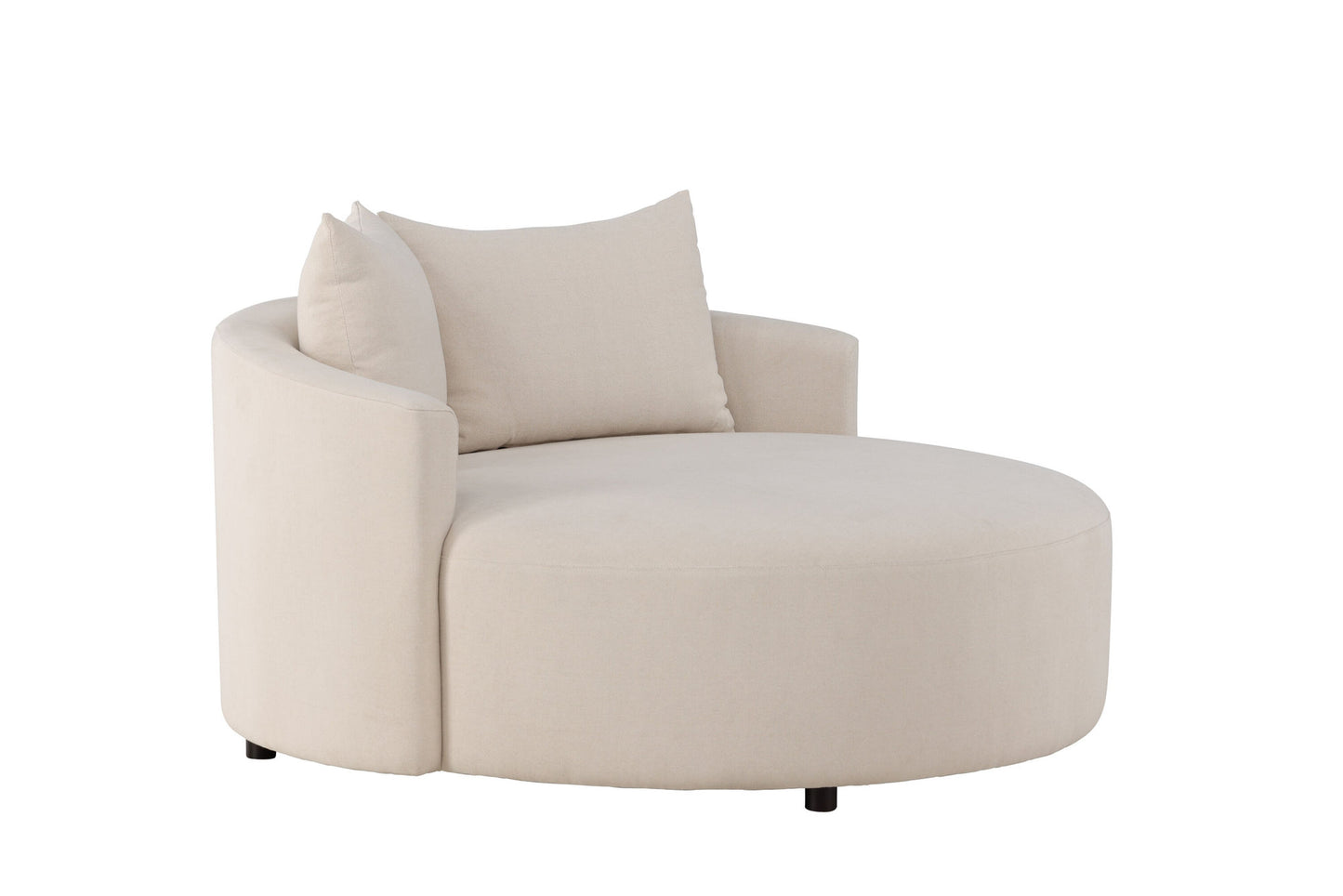 Kelso Runde Sofa – Beige | Elegant Linned & Moderne Design