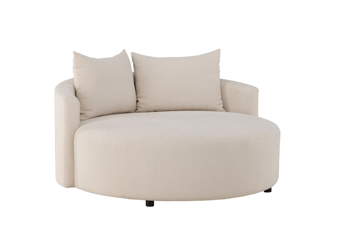 Kelso Runde Sofa – Beige | Elegant Linned & Moderne Design