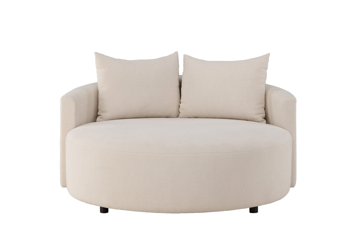 Kelso Runde Sofa – Beige | Elegant Linned & Moderne Design