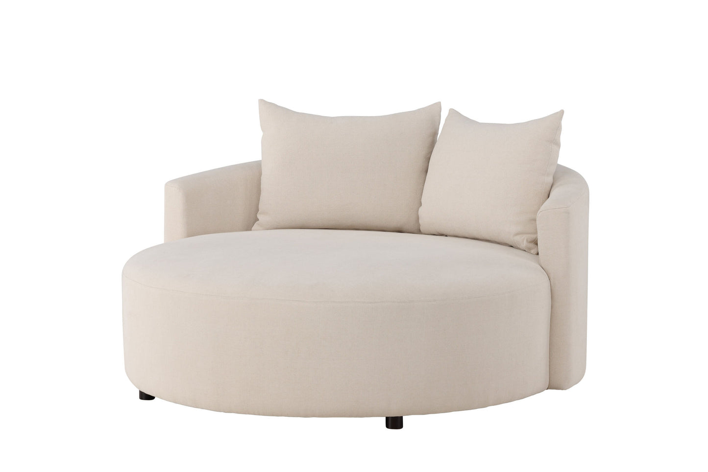 Kelso Runde Sofa – Beige | Elegant Linned & Moderne Design