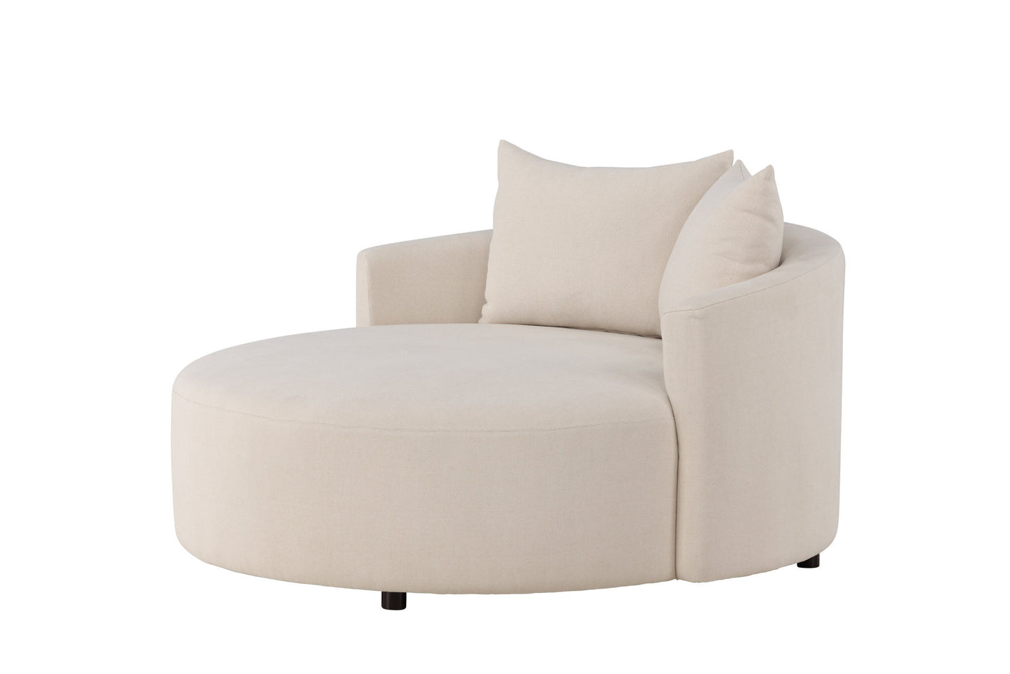 Kelso Runde Sofa – Beige | Elegant Linned & Moderne Design