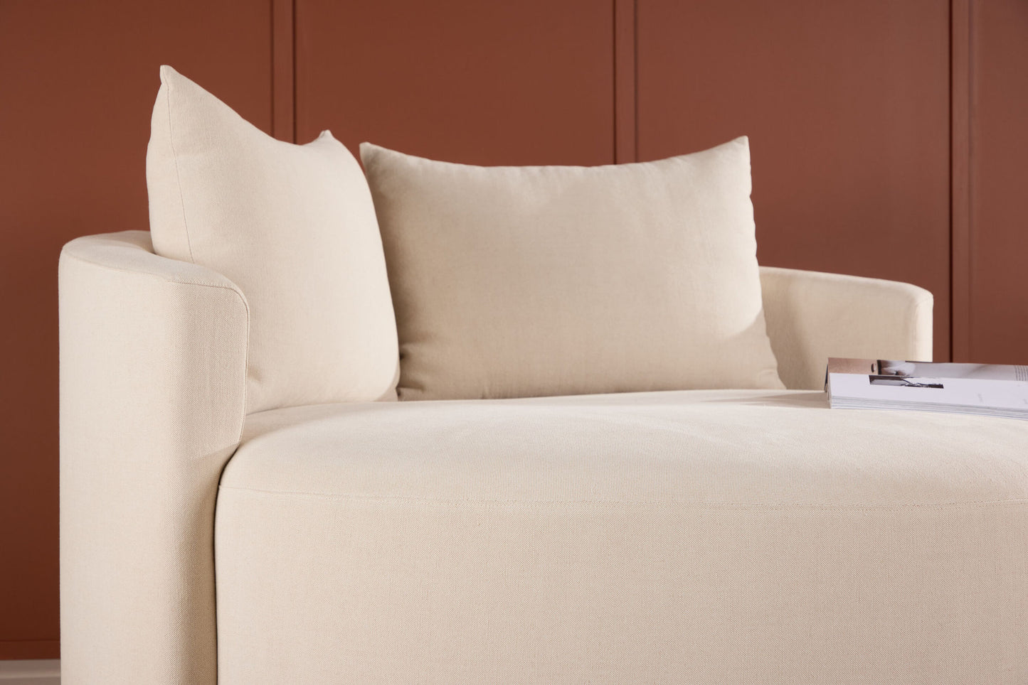 Kelso Runde Sofa – Beige | Elegant Linned & Moderne Design