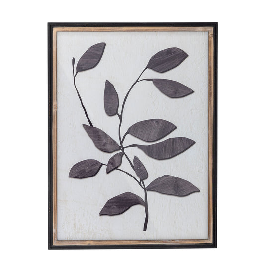 Lousa illustration 45x60 cm med ramme i fyrretræ – botanisk vægkunst fra Creative Collection