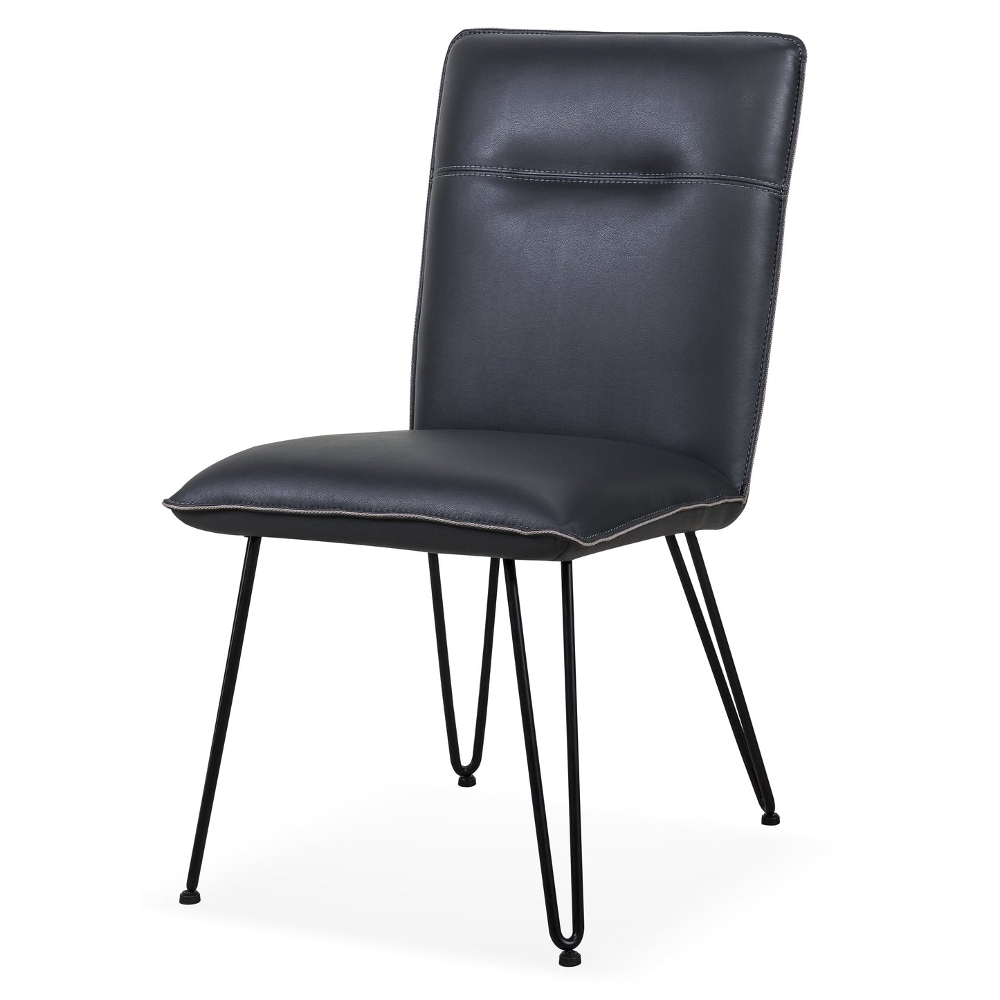Demi - Moderne spisestol med hårnål ben i kobolt, sæt af 2 stk.
