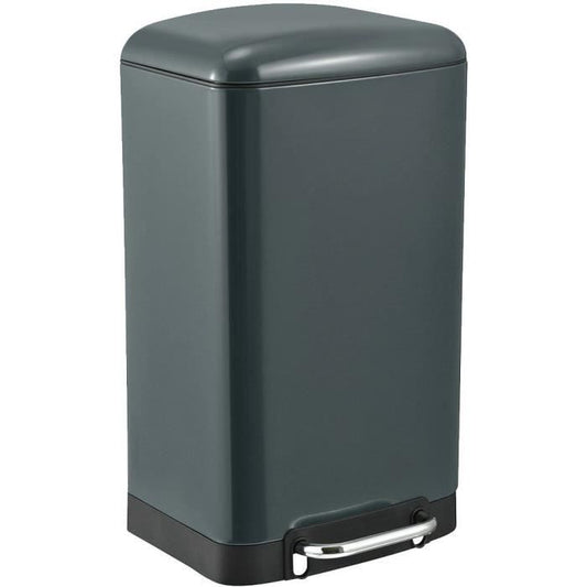 KITCHEN MOVE Pedal køkken affaldsspand - GREENWICH - 40L - Design - Mat grå i rustfrit stål