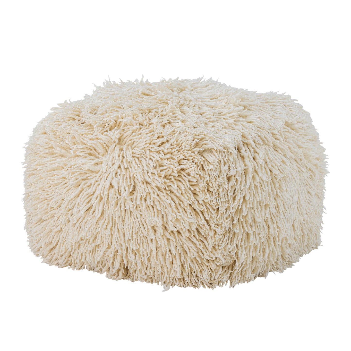 Lomba Puff – Elegant Uldpuf i Naturfarve
