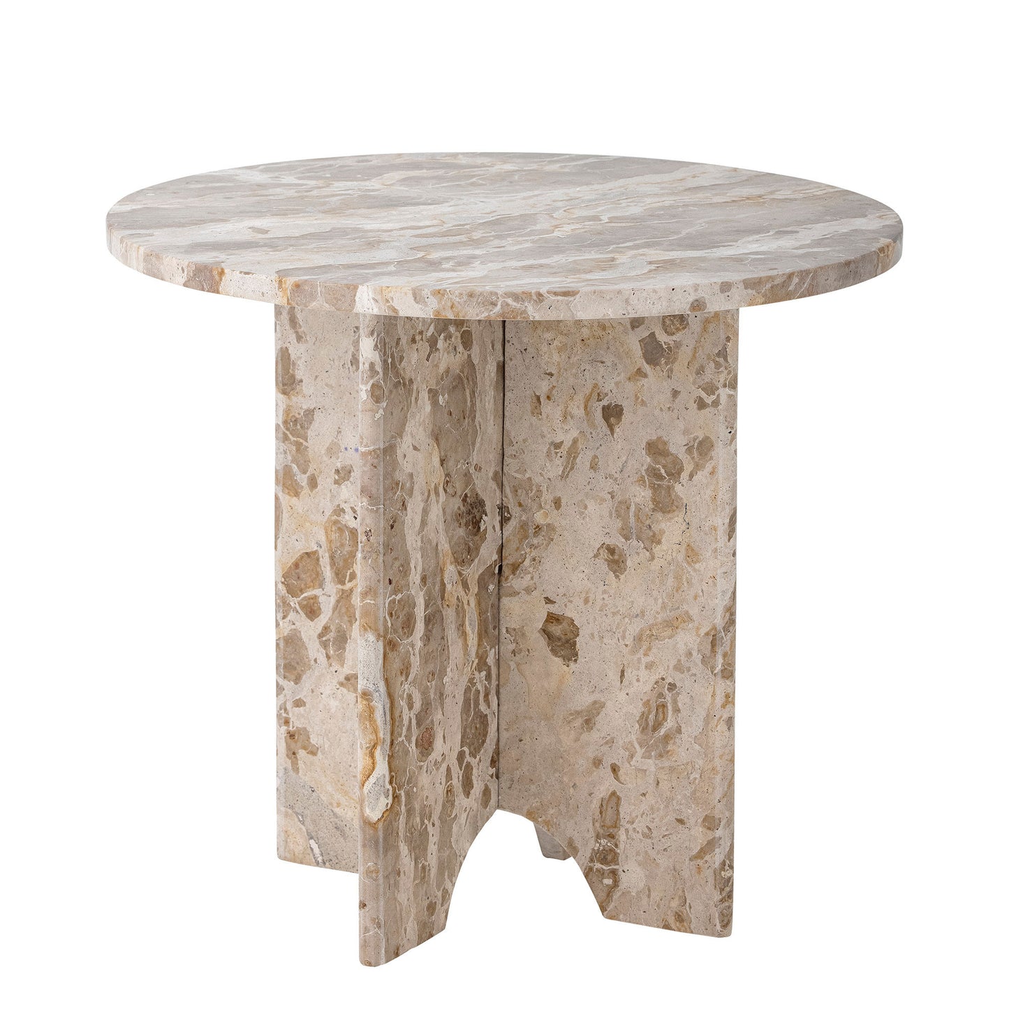 Jasmia Sidebord Brun – Rundt Marmorbord fra Bloomingville