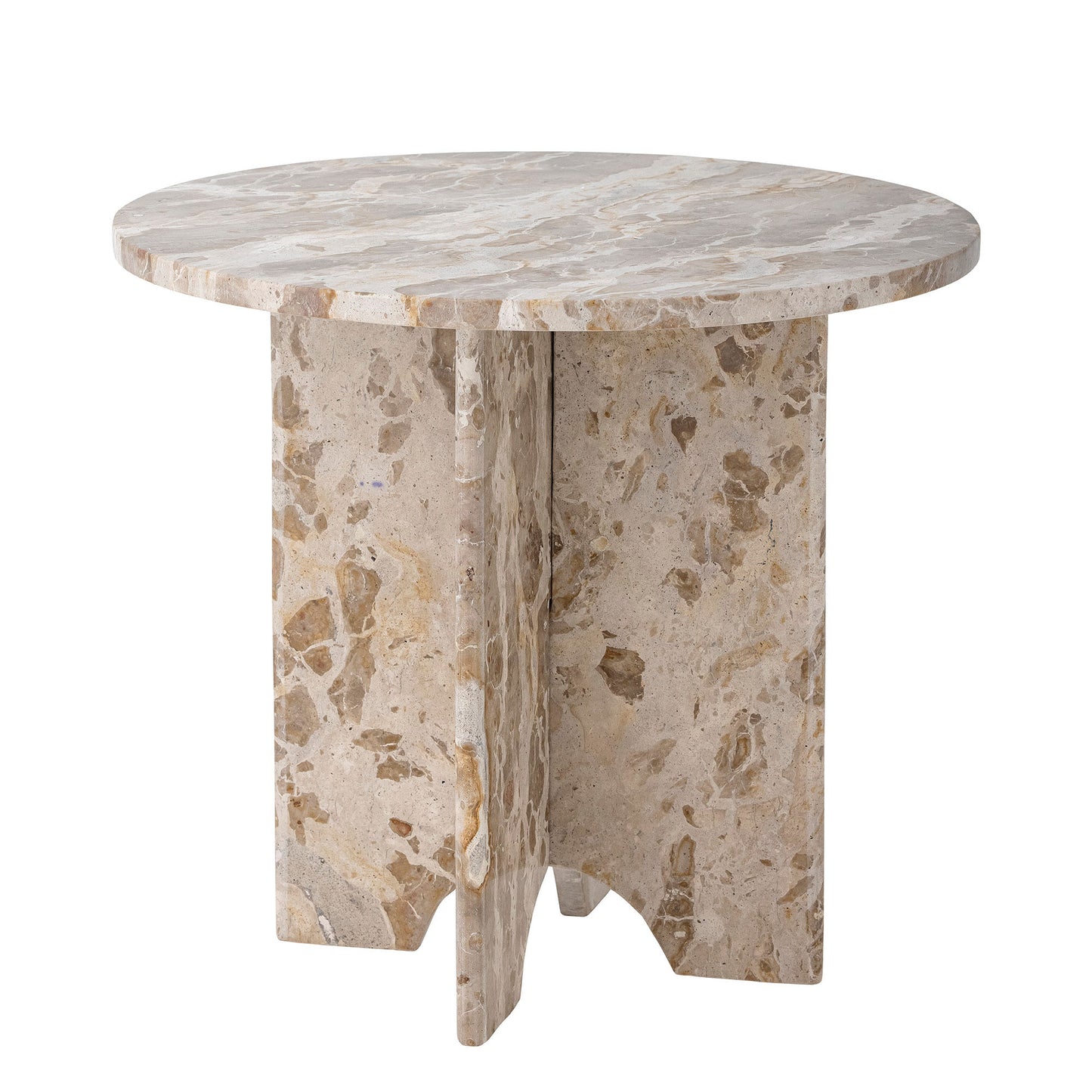 Jasmia Sidebord Brun – Rundt Marmorbord fra Bloomingville