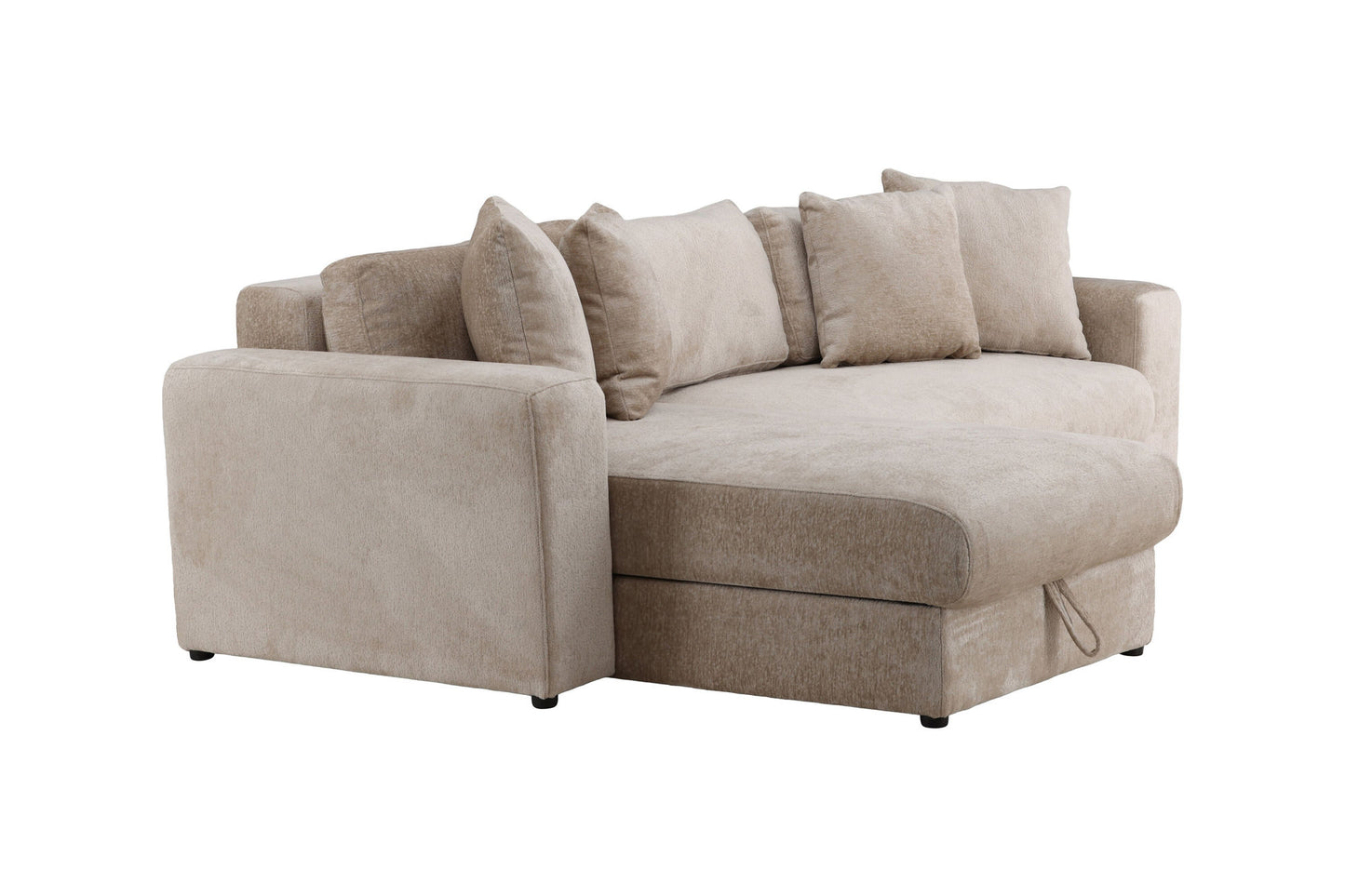 Bellman 3 pers. Sovesofa i Beige Fløjl – Elegant og Funktionel Sofa Bed (W250 x H78 cm)
