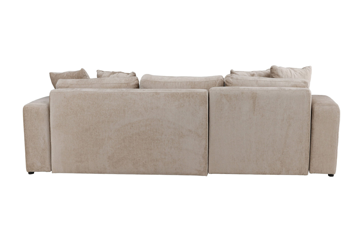 Bellman 3 pers. Sovesofa i Beige Fløjl – Elegant og Funktionel Sofa Bed (W250 x H78 cm)