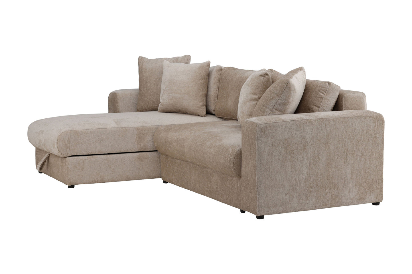 Bellman 3 pers. Sovesofa i Beige Fløjl – Elegant og Funktionel Sofa Bed (W250 x H78 cm)