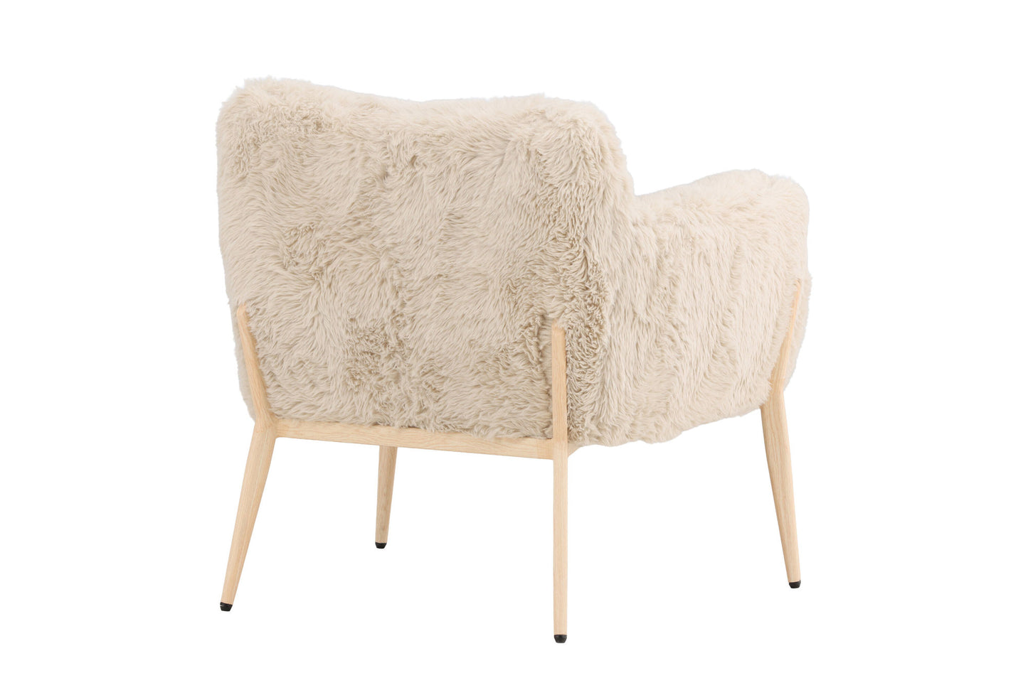 Venture Home Zenzi Lænestol - Trælook stålramme / Beige Kunstpels