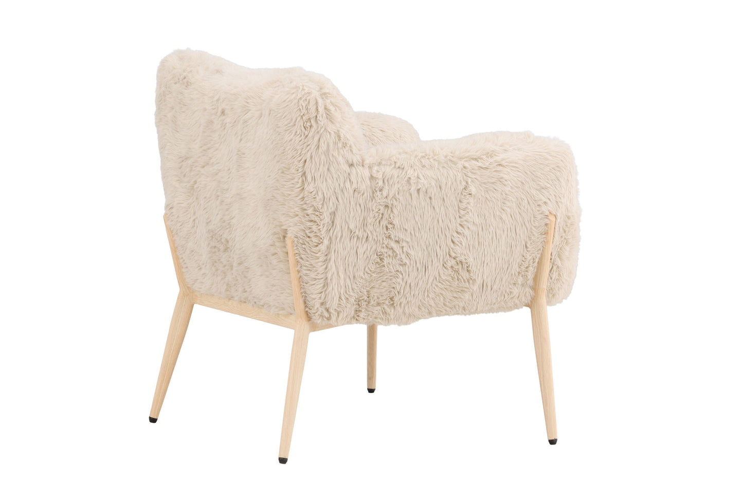 Venture Home Zenzi Lænestol - Trælook stålramme / Beige Kunstpels