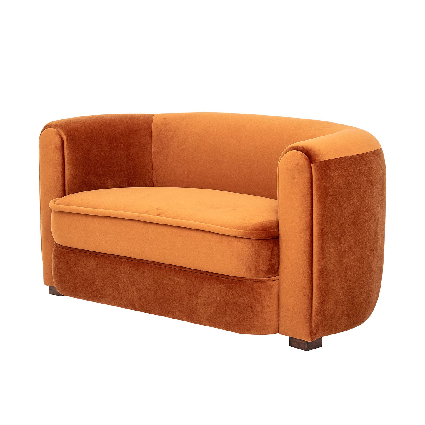 Malala 2 pers. Sofa- Orangebrun, Genanvendt Polyester