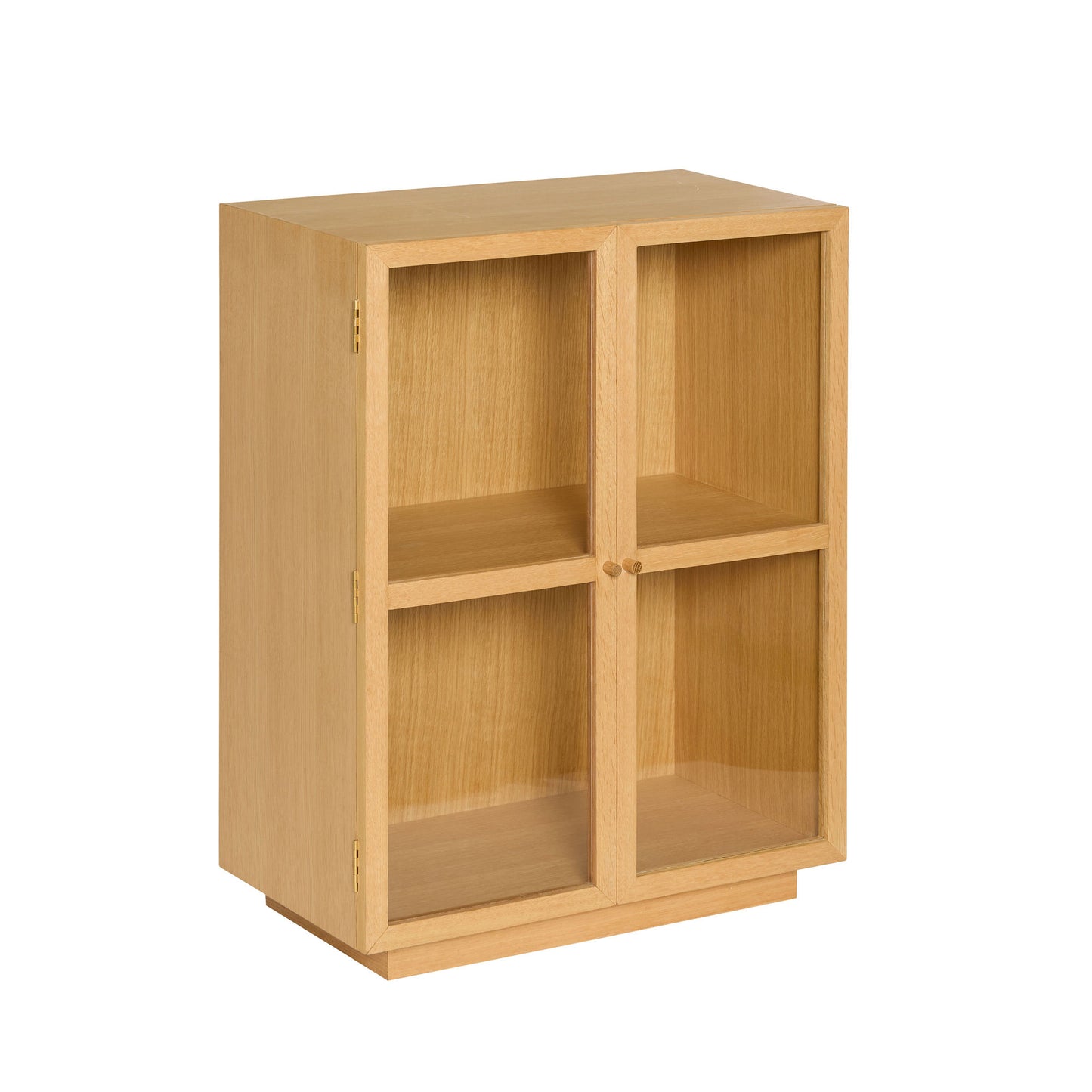 Hübsch Mae Skab 70x39xH90 cm – FSC-certificeret egetræ med glasdøre