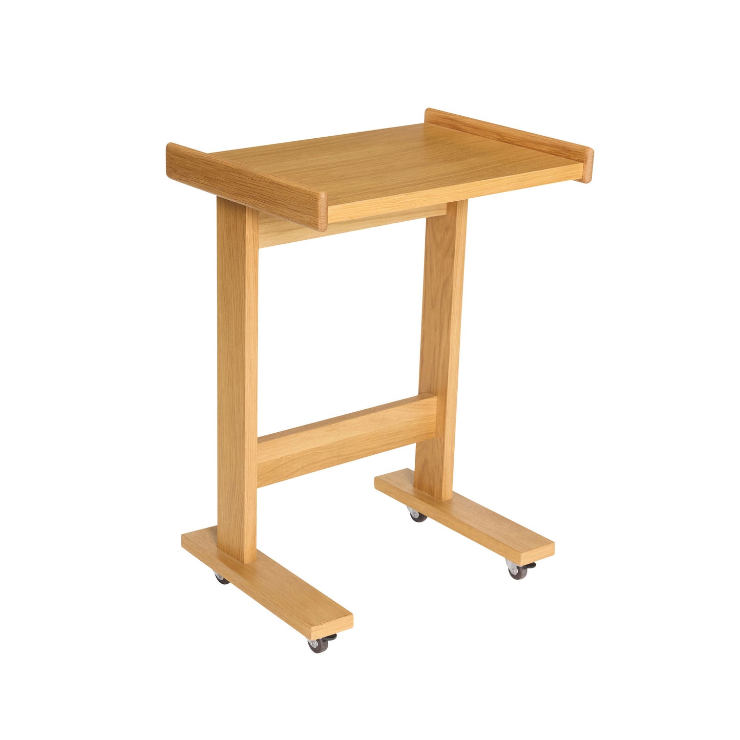 Hübsch Less sidebord 48x35xH65 cm – FSC-certificeret egetræ med hjul