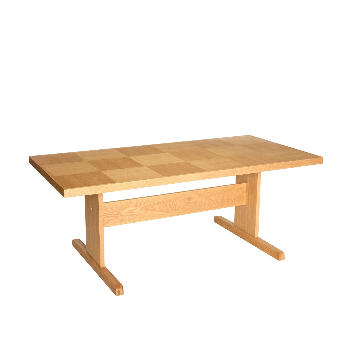 Hübsch Skak spisebord 195x95xH74 cm – FSC-certificeret egetræ med skakbræt-finer