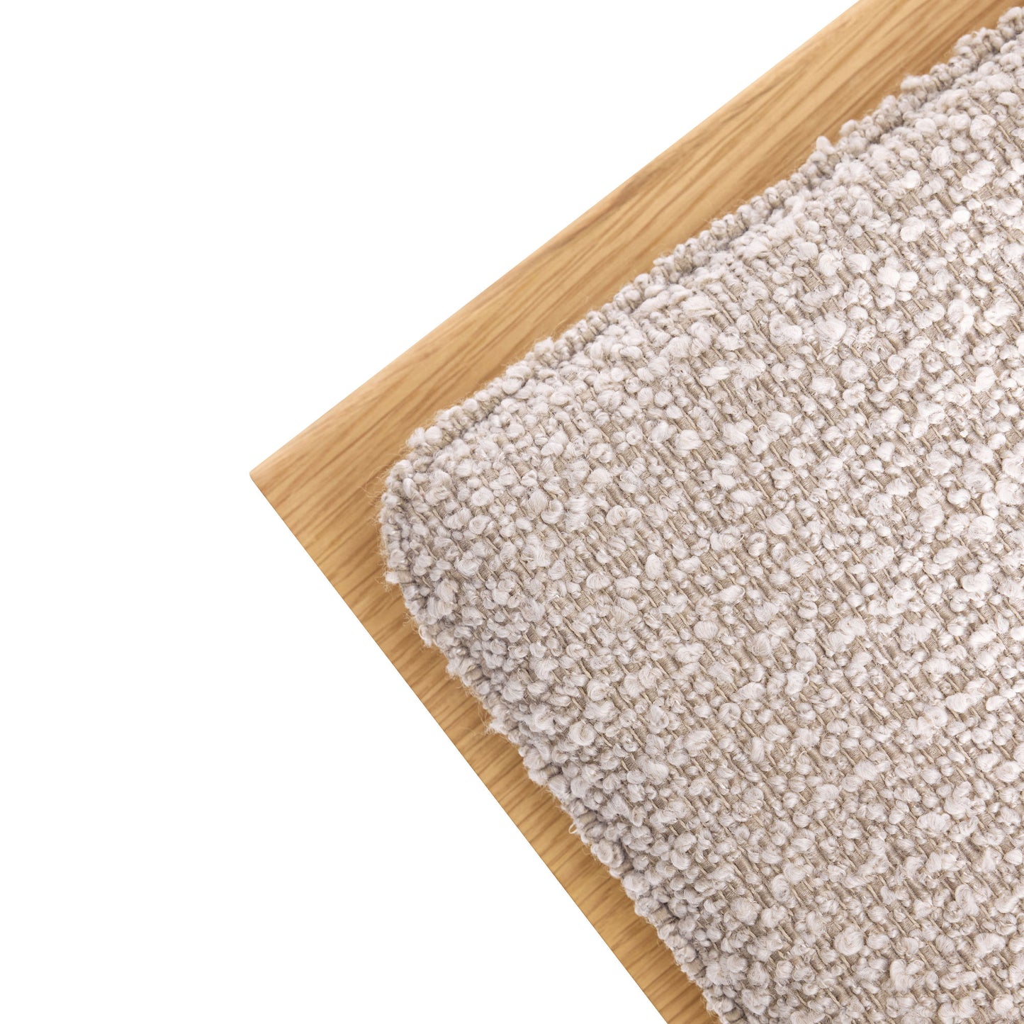Hübsch Layer bænk med polstring 132x40xH47 cm i egetræ – FSC-certificeret entrébænk i lysegrå