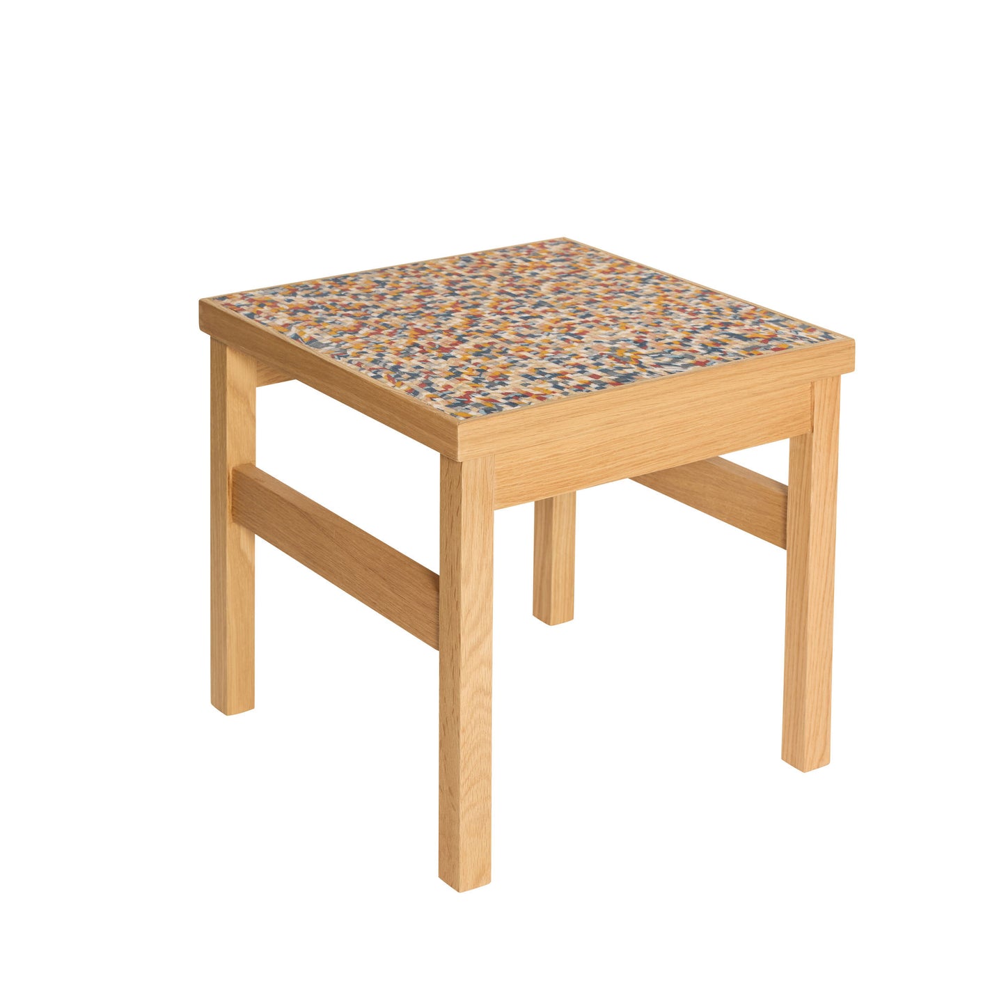 Hübsch Confetti sidebord 40x40xH38 cm – flerfarvet FSC-certificeret træ med finer