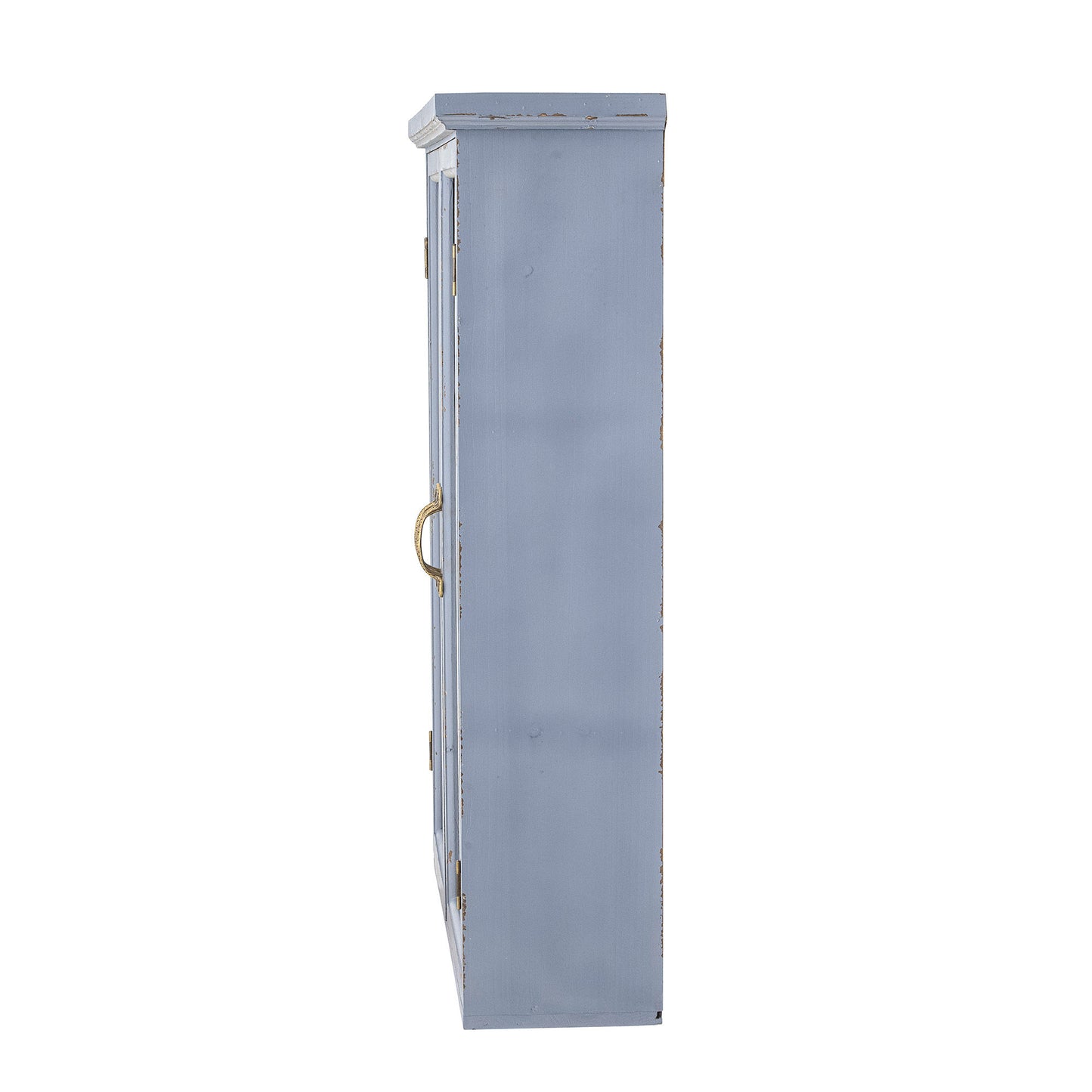 Creative Collection Hazem Skab – Blåt Fyrretræsskåp med Glasdøre