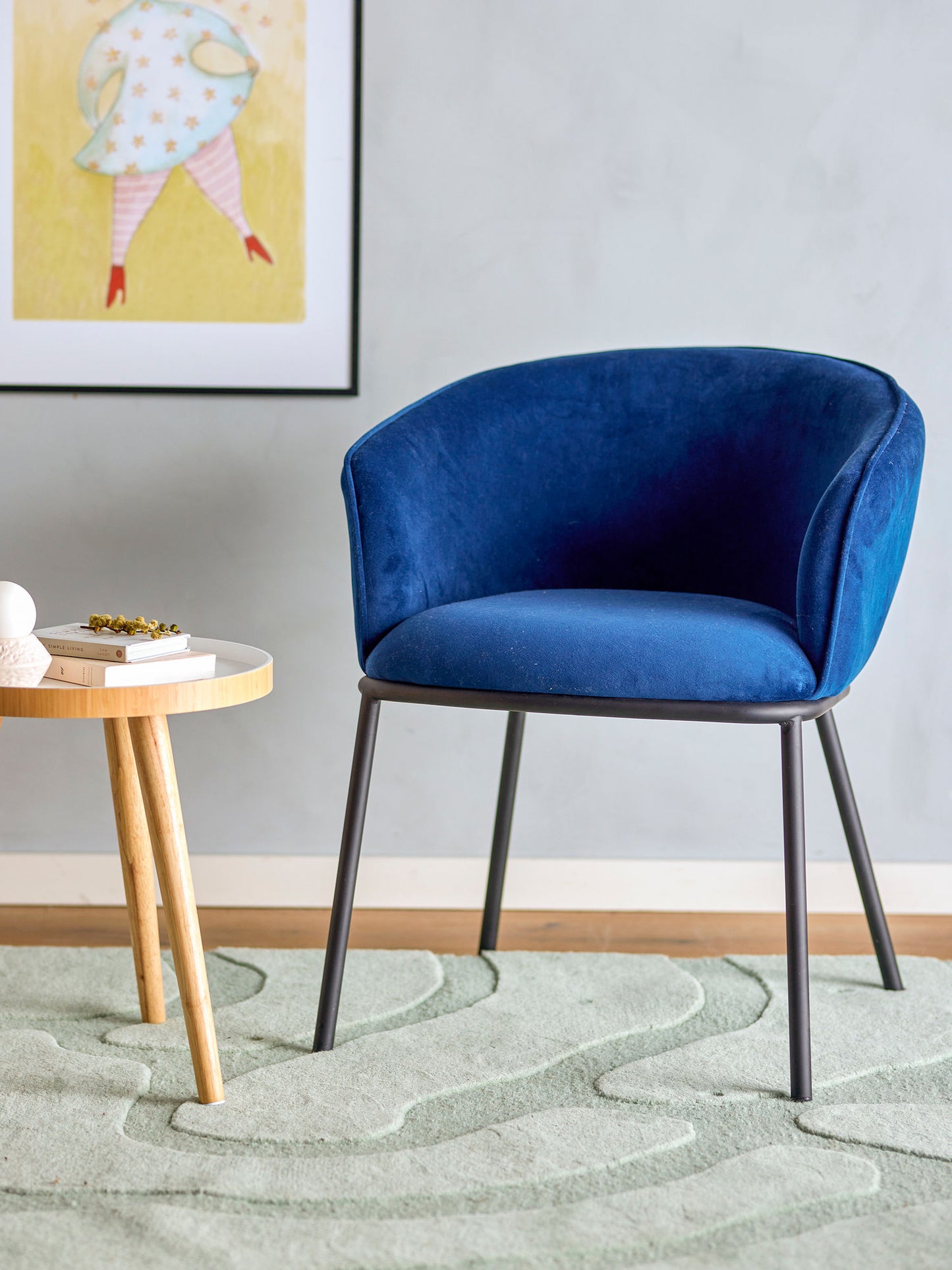 Cortone Spisebordsstol – Blå, Genanvendt Polyester