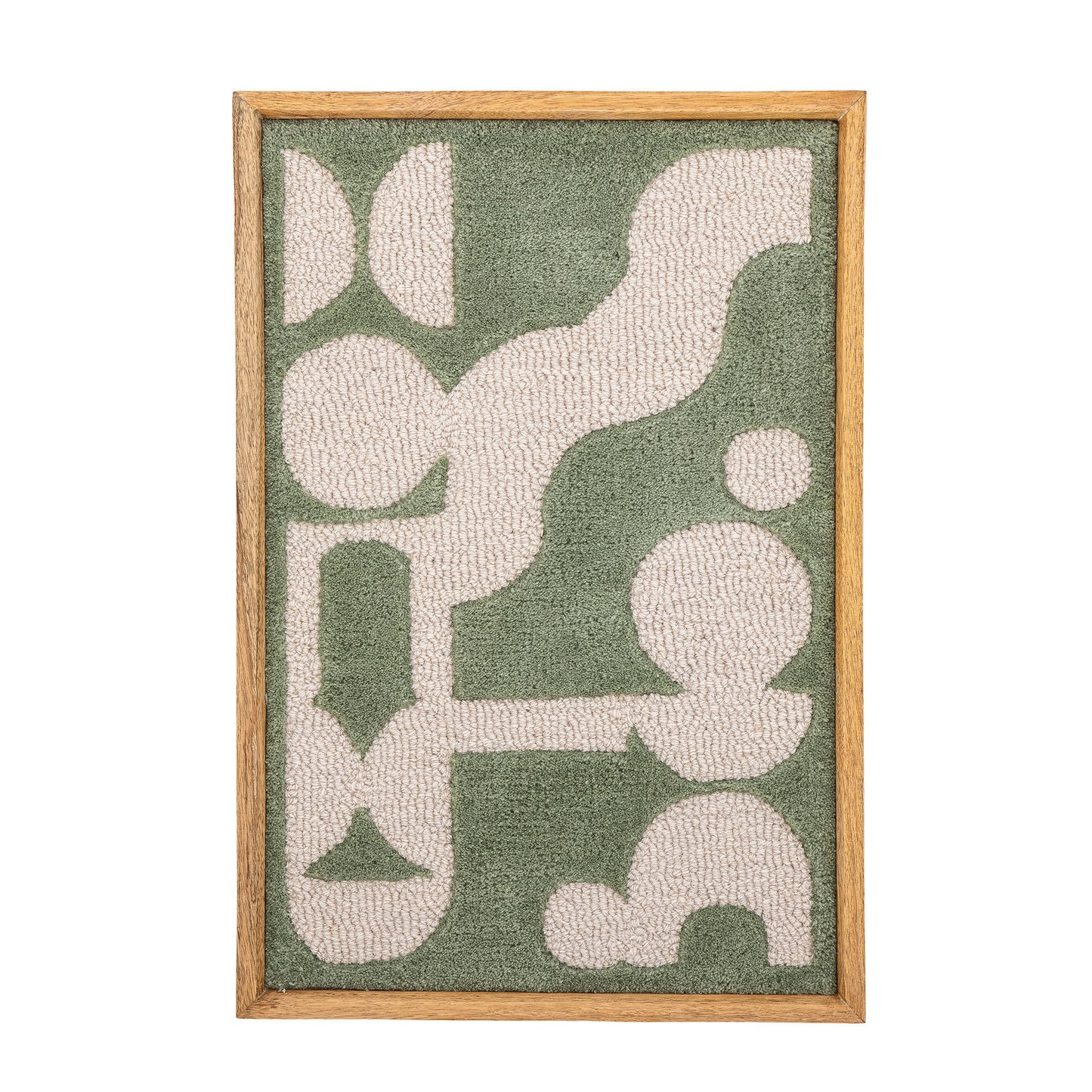 Longton vægdekoration 45x65 cm i uld – grøn tufted vægkunst fra Bloomingville