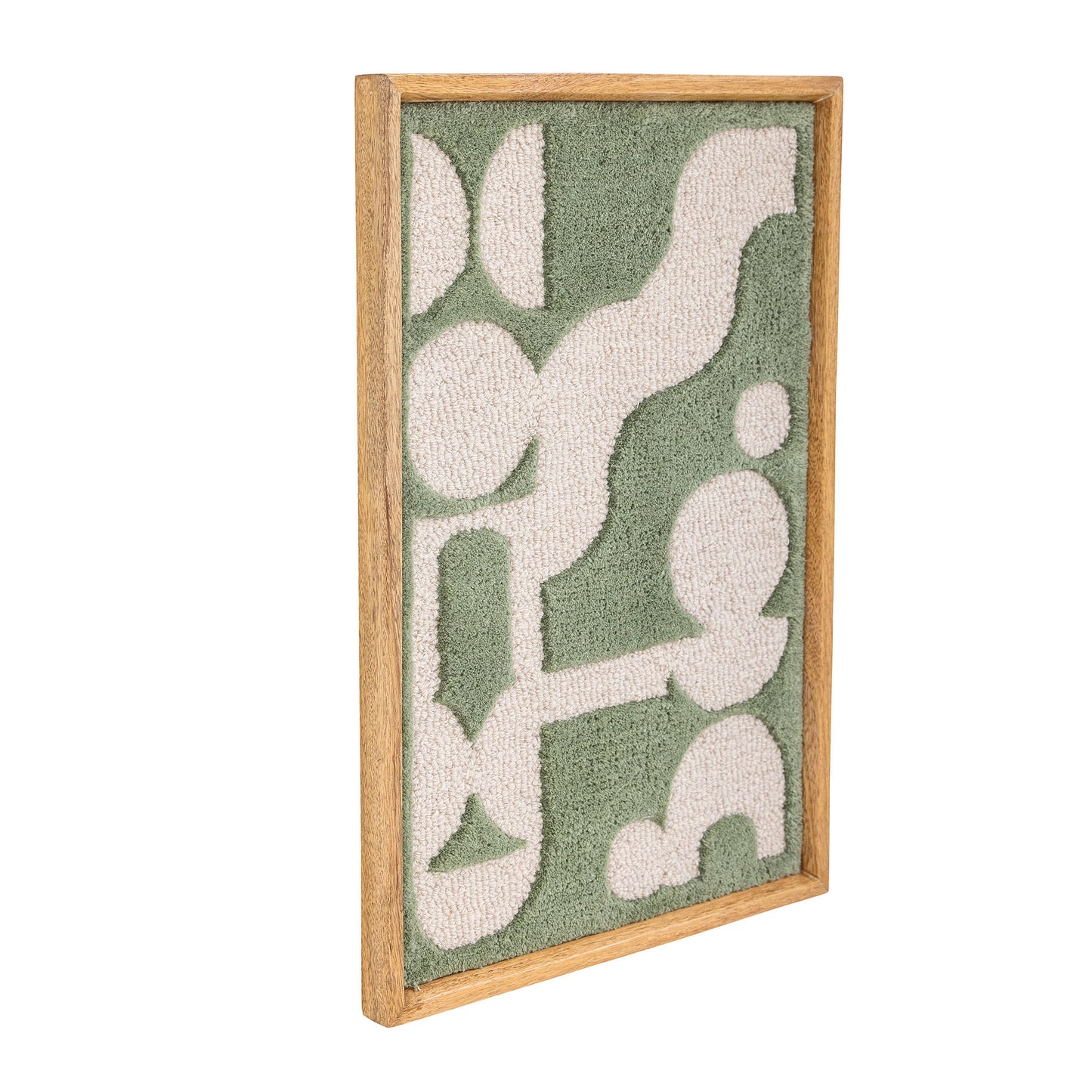 Longton vægdekoration 45x65 cm i uld – grøn tufted vægkunst fra Bloomingville