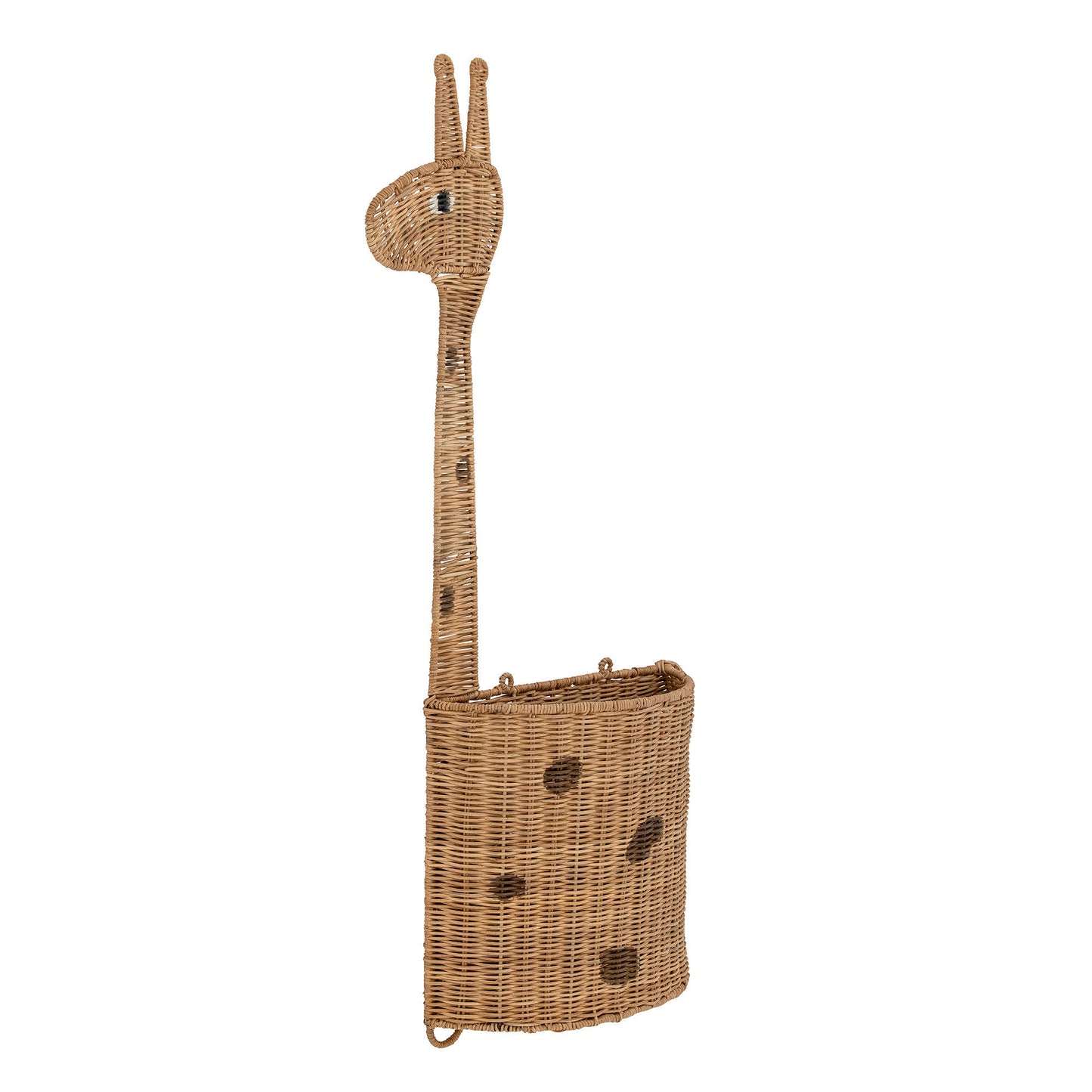 Philine vægkurv giraf 46x13xH90 cm i rattan – opbevaringskurv fra Bloomingville MINI