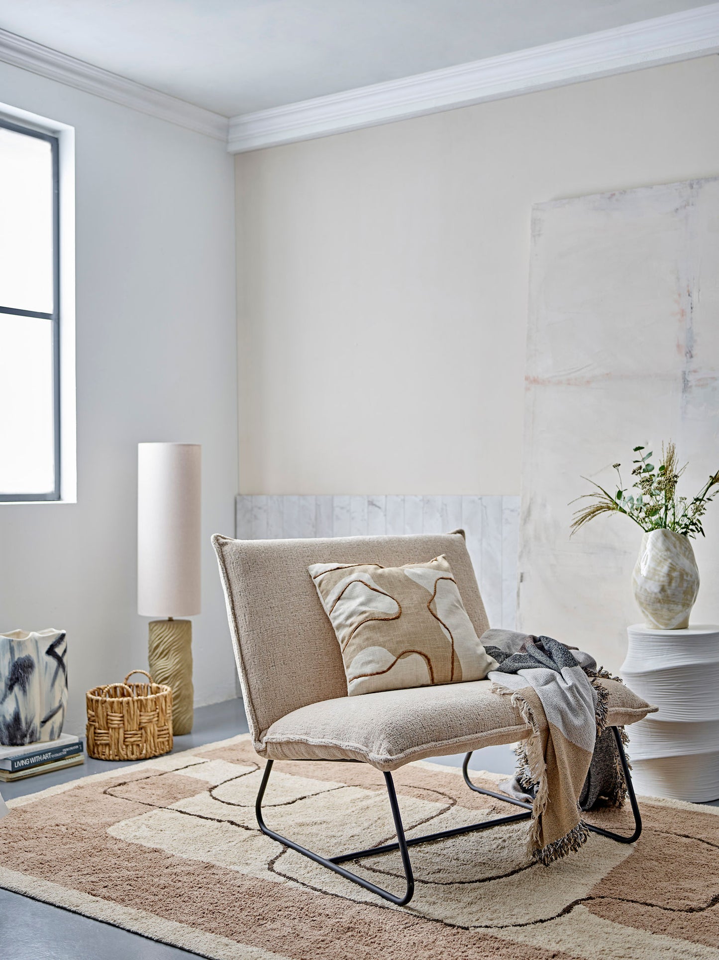 Bloomingville Volise Sidebord – Hvidt Stentøjsbord