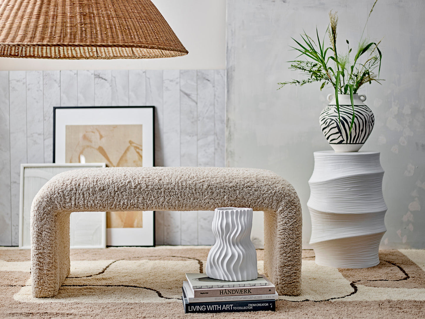 Bloomingville Bobbie Bænk, Natur, Polyester