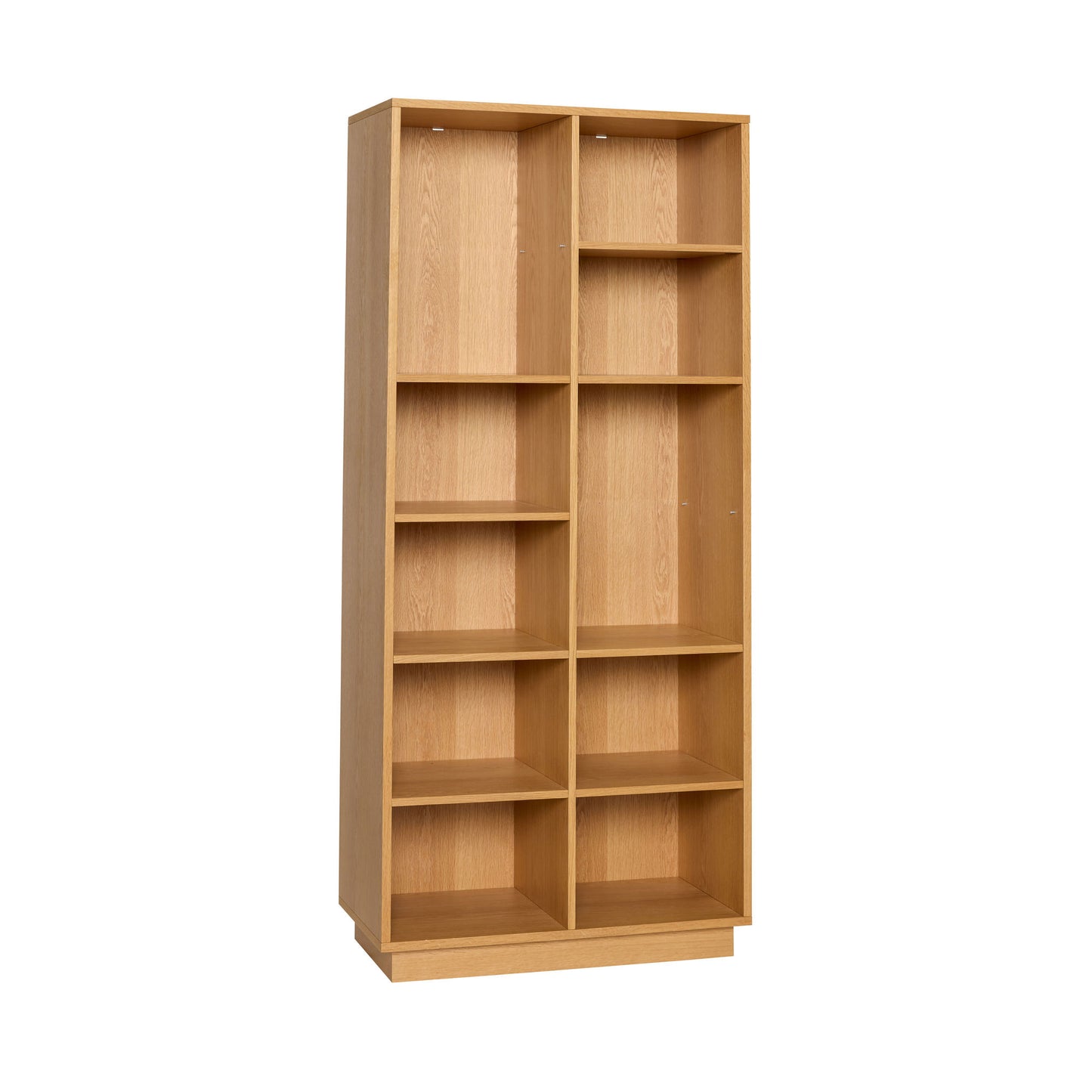 Hübsch Disco reol i egetræ 80x30xH180 cm – FSC-certificeret bogreol med 12 rum