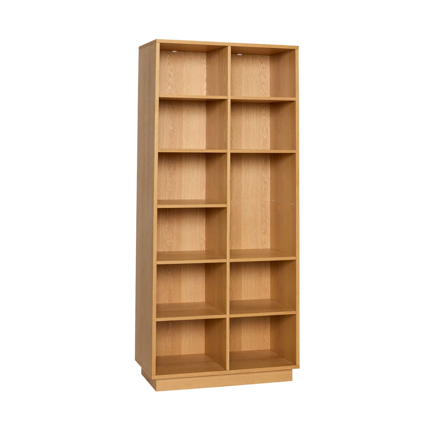 Hübsch Disco reol i egetræ 80x30xH180 cm – FSC-certificeret bogreol med 12 rum
