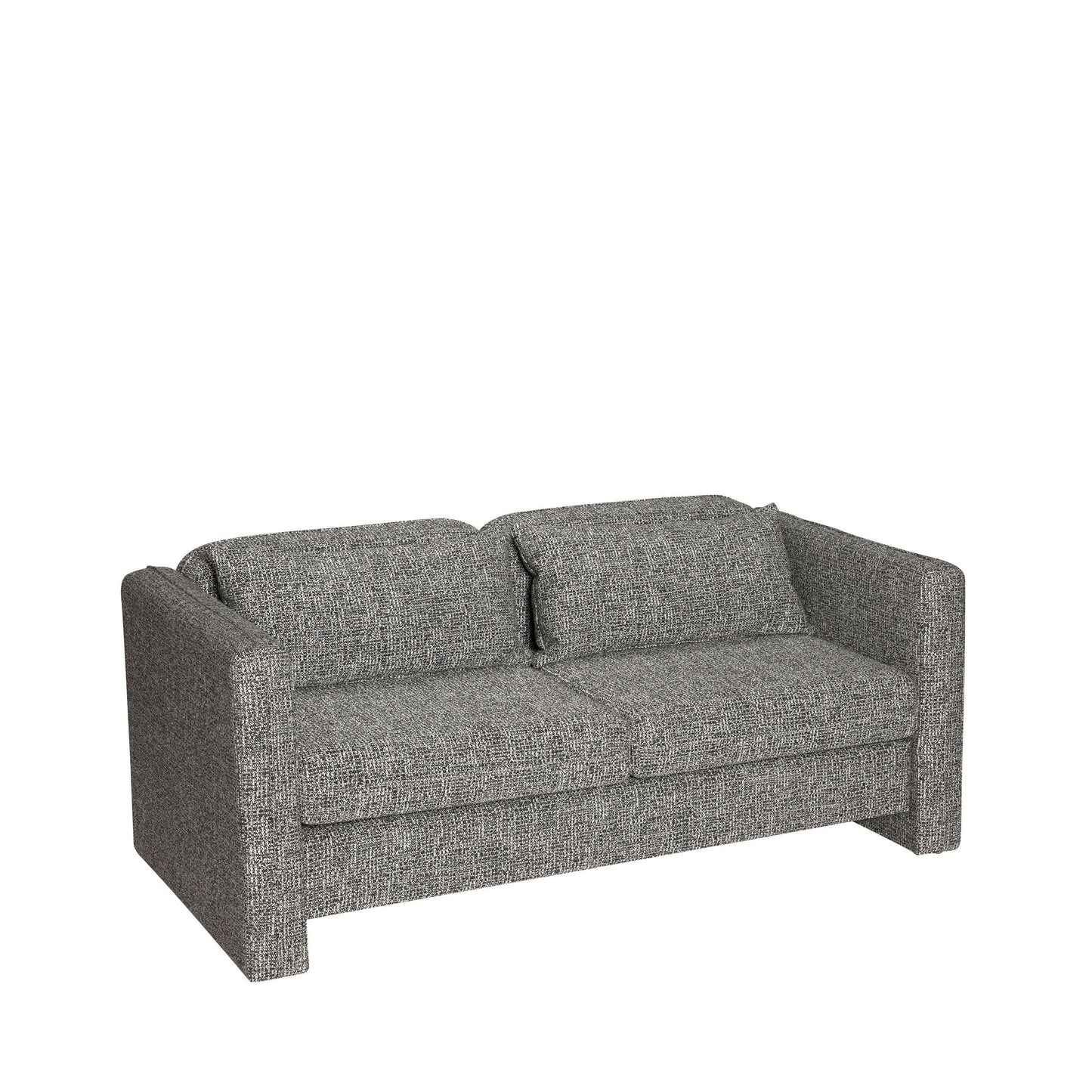 Hübsch Soba 2-personers Sofa – Mørkegrå Melange, Blød og Komfortabel