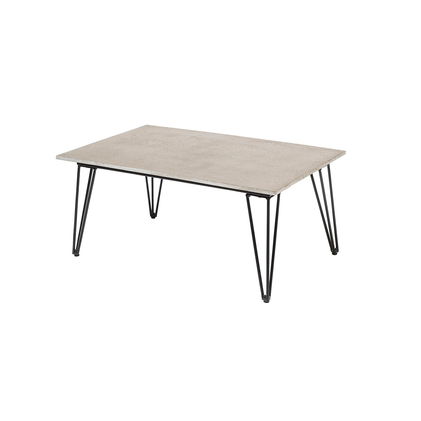 Bloomingville Mundo Sofabord – Grå Fibercement med Sorte Metalben