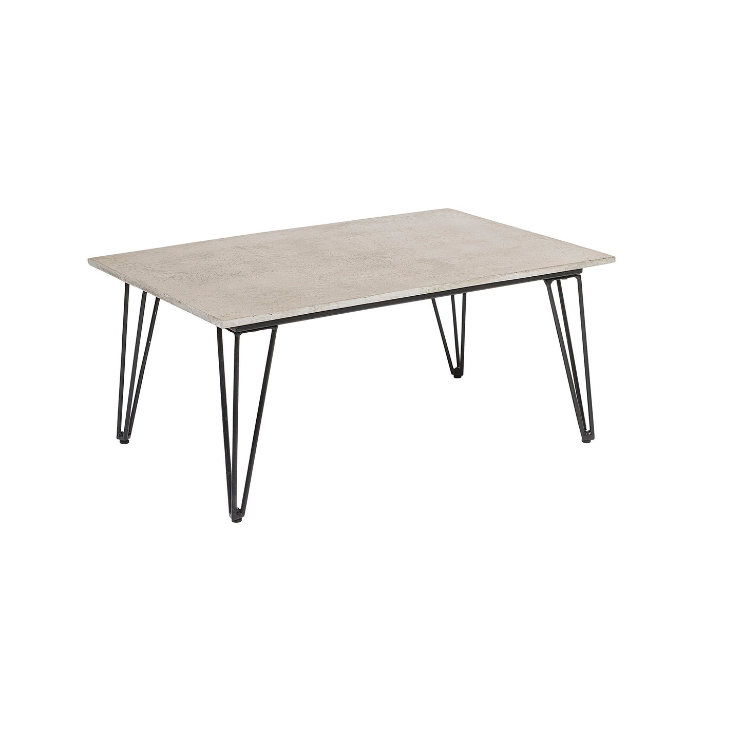 Bloomingville Mundo Sofabord – Grå Fibercement med Sorte Metalben