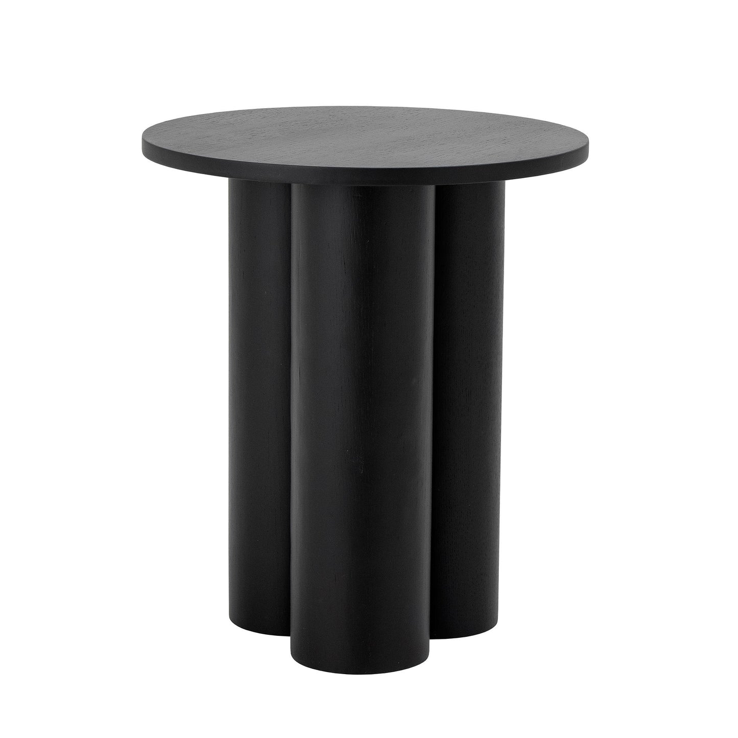 Aio Sidebord i Sort med Egetræsfiner – Bloomingville Rundt Sofabord (Ø45 cm)
