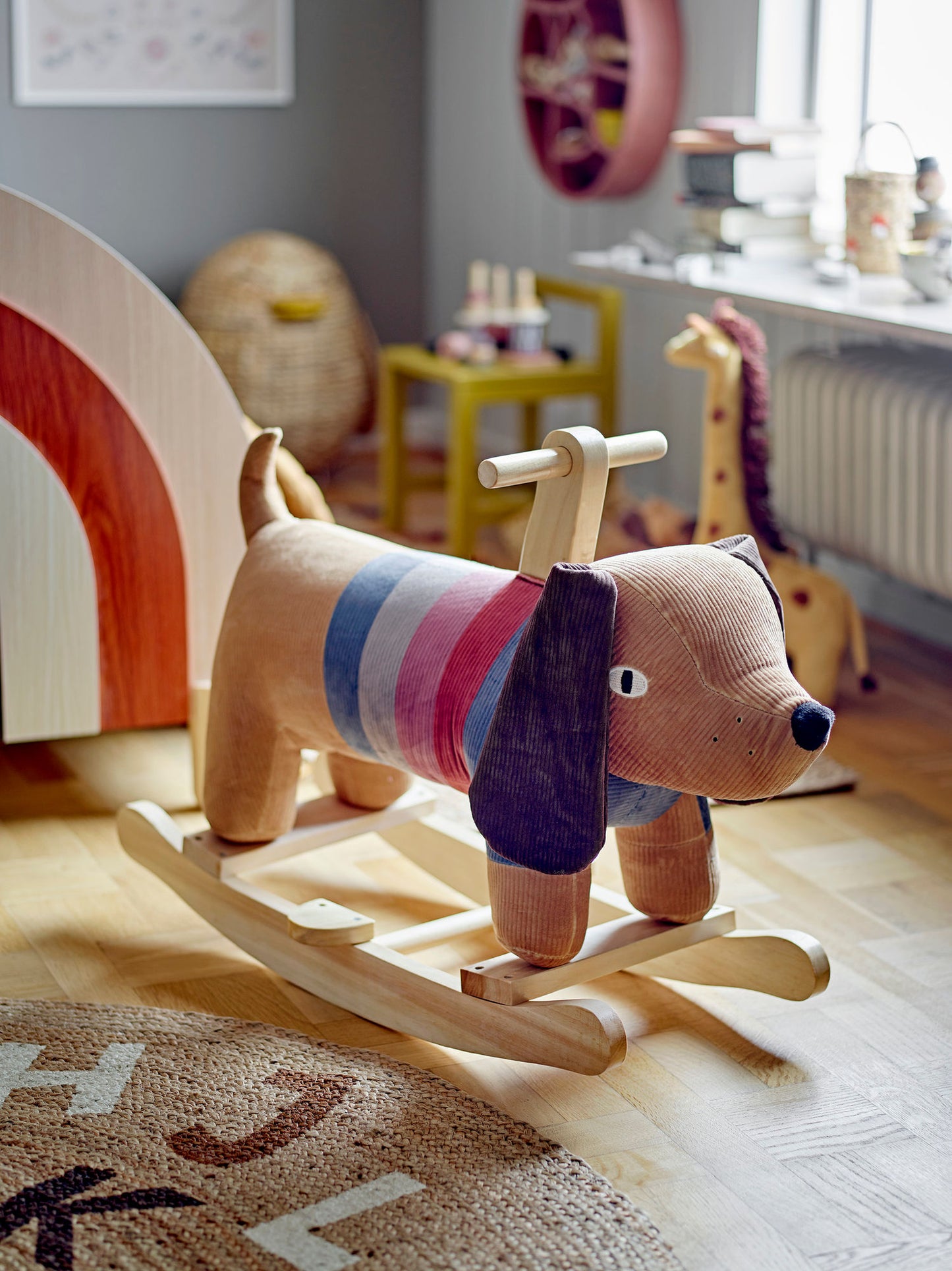 Charlie gyngehest hund 66x34xH51 cm – Bloomingville MINI børne gyngelegetøj