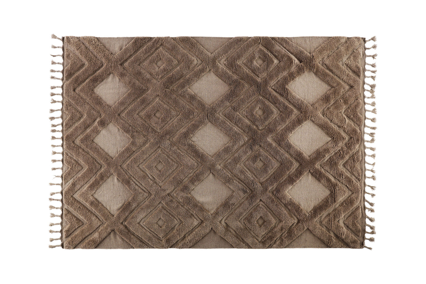 Vind Dahlia Uldtæppe – Mørkebrun | 300 x 200 cm