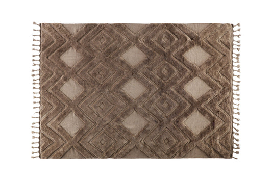 Vind Dahlia Uldtæppe – Mørkebrun | 300 x 200 cm