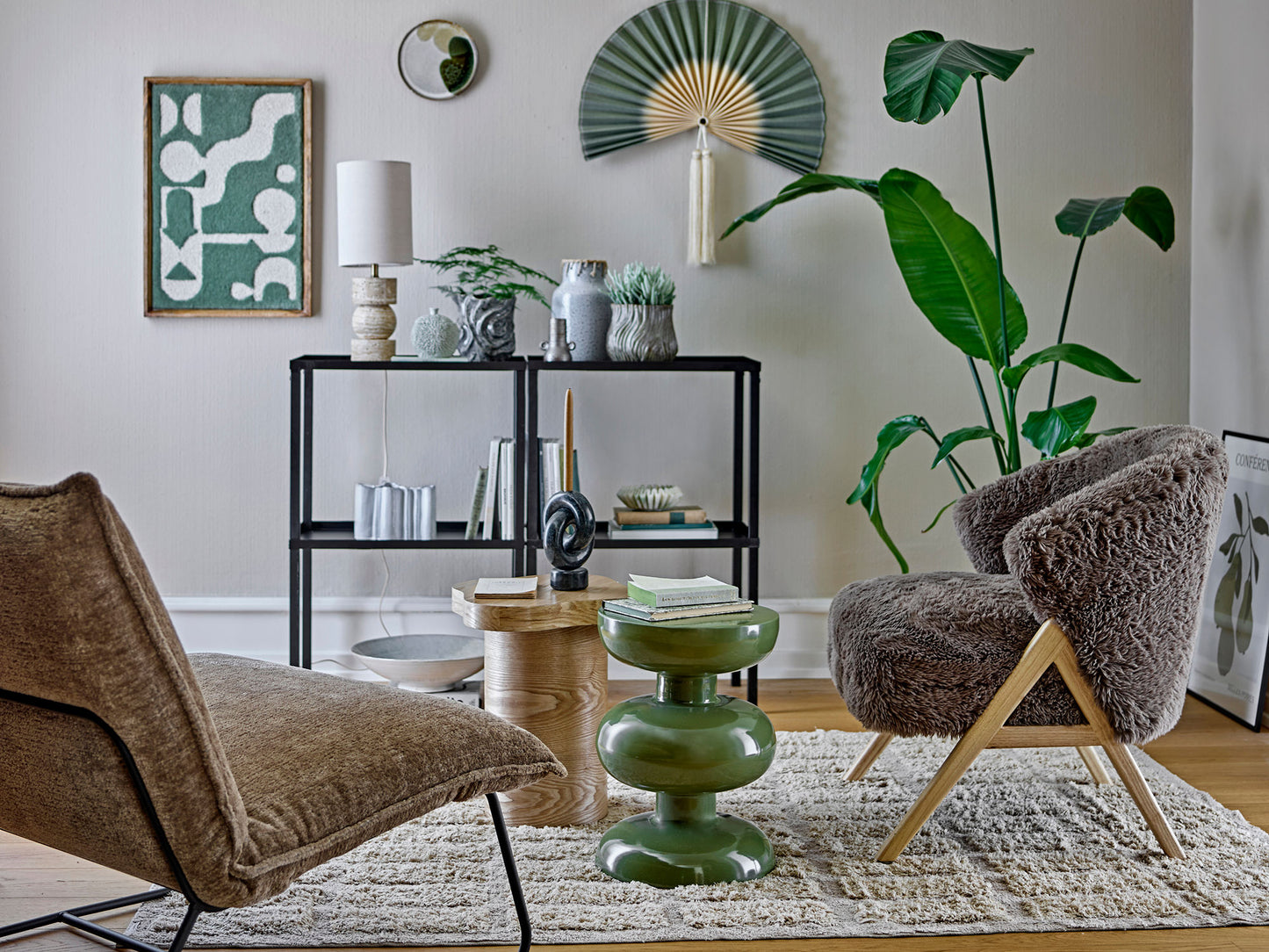 Cape Loungestol – Brun Bouclé, Komfortabel Lounge Stol