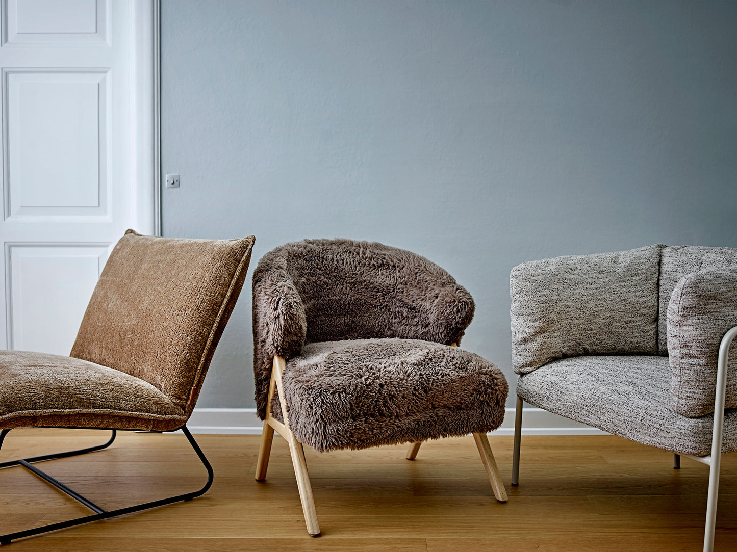 Cape Loungestol – Brun Bouclé, Komfortabel Lounge Stol