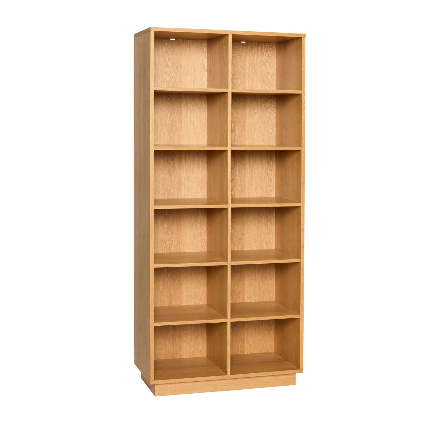 Hübsch Disco reol i egetræ 80x30xH180 cm – FSC-certificeret bogreol med 12 rum