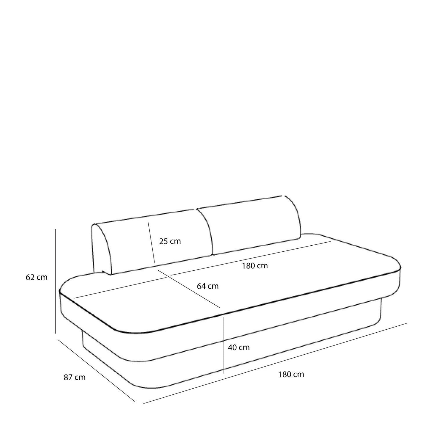 Hübsch Paza Sofa – Multifunktionel Daybed i Lys Grøn