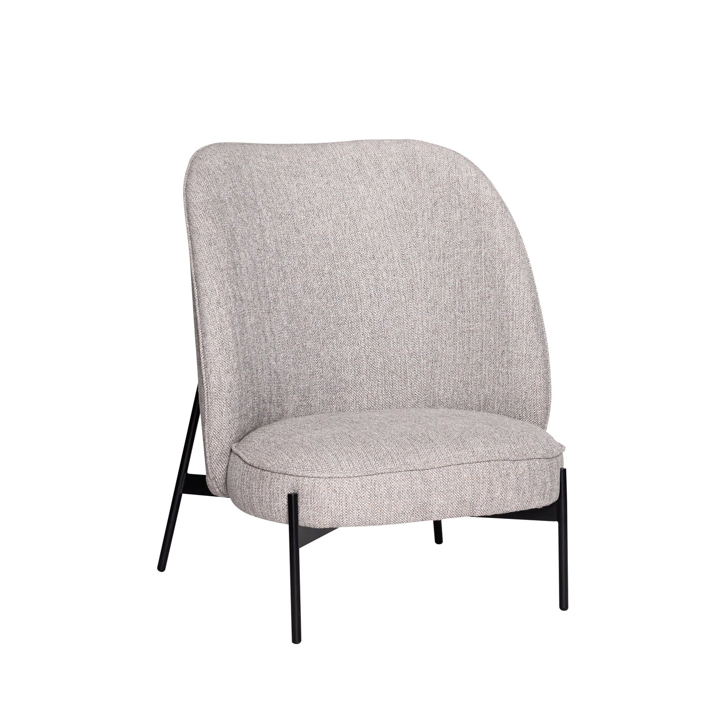 Hübsch Area Loungestol – Lysegrå Tekstil