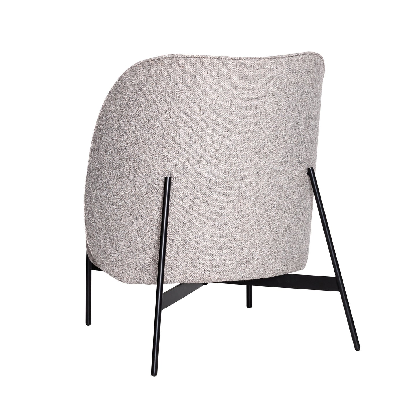 Hübsch Area Loungestol – Lysegrå Tekstil