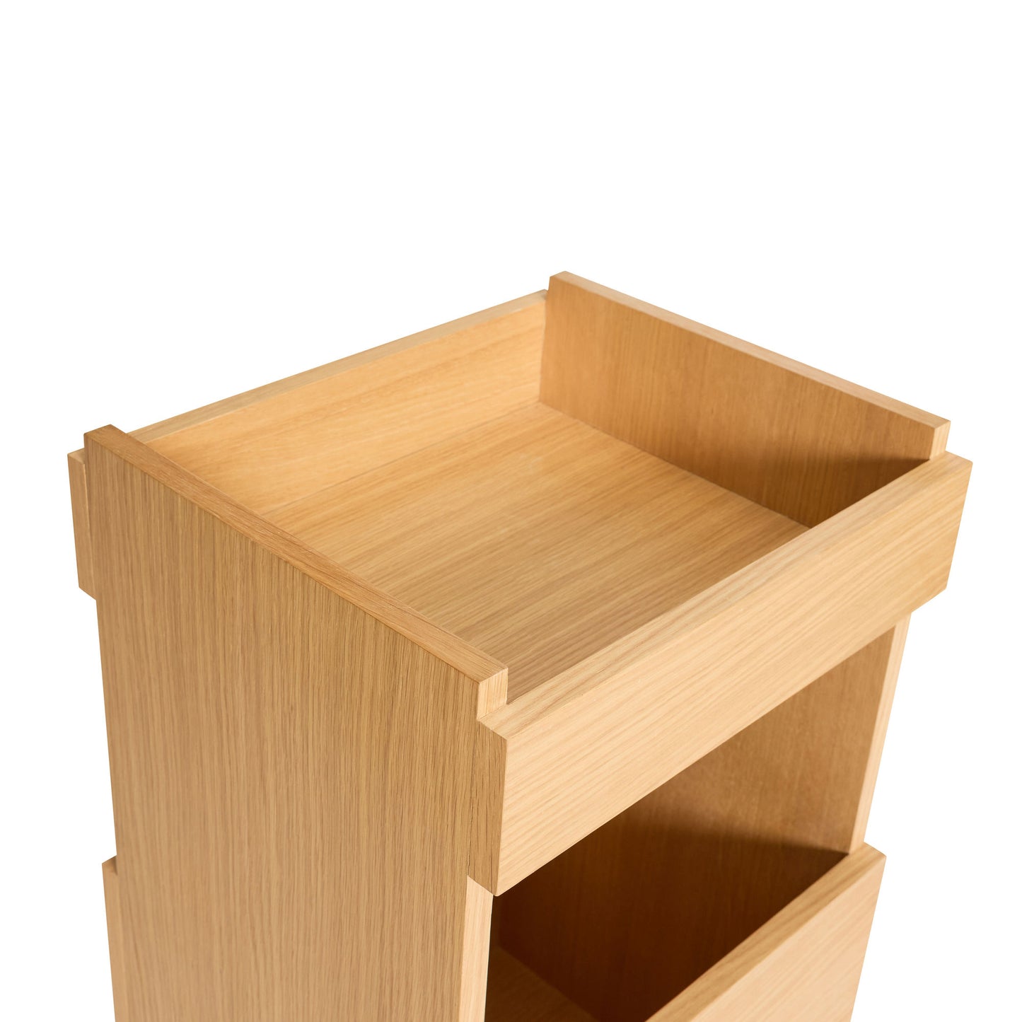Hübsch Forma Trolley 40x35xH70 cm – FSC-certificeret egetræ med rullefunktion